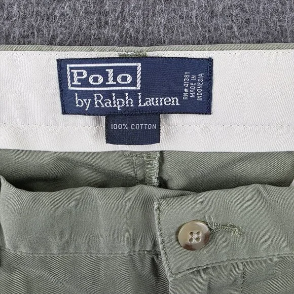 Polo Ralph Lauren Pants Mens 36x32 Green Chino Classic Fit Prospect Cotton